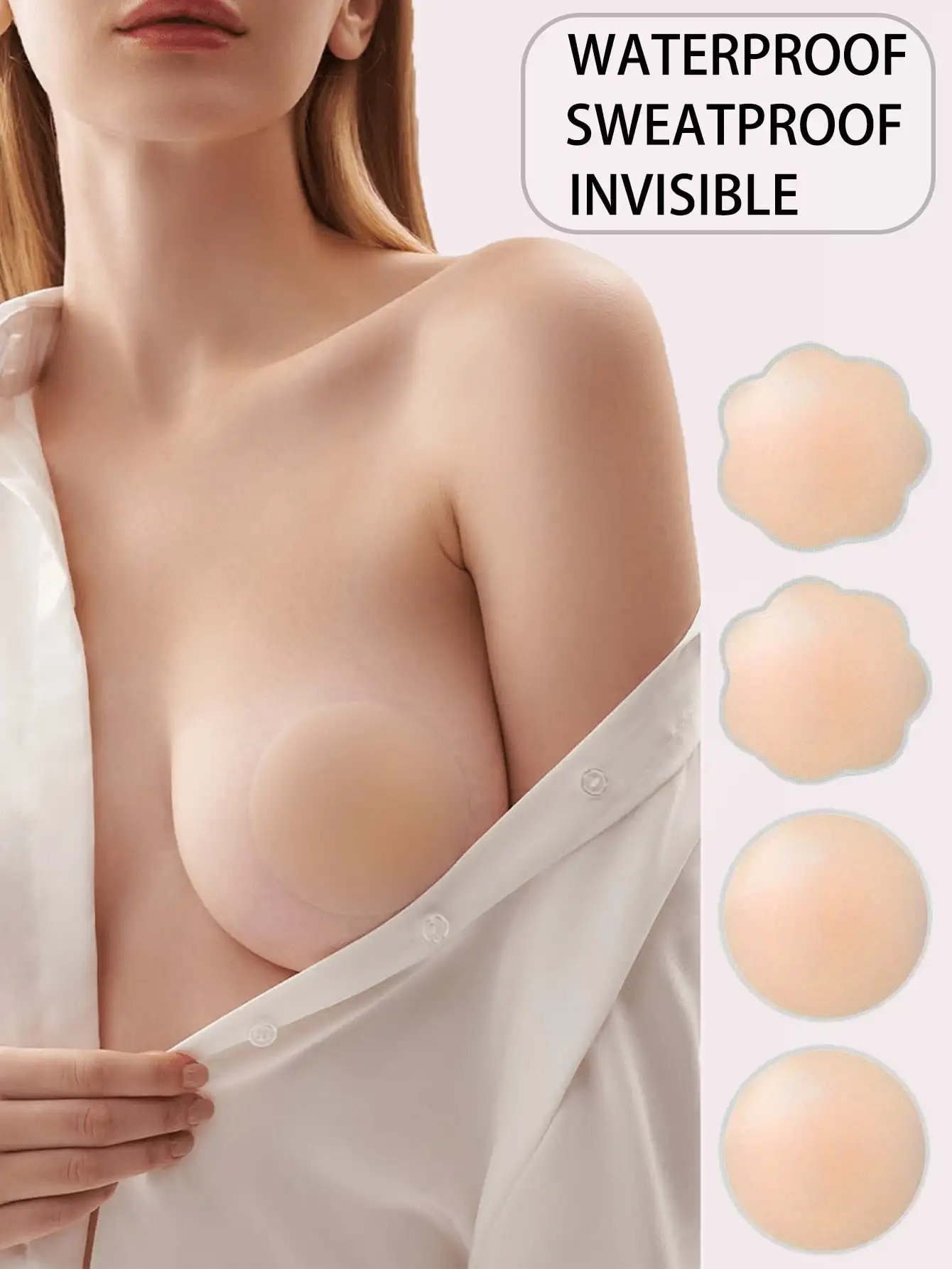 Silicone Bra Adhesive - 12 Reusable Seamless Silicone Nipple Covers