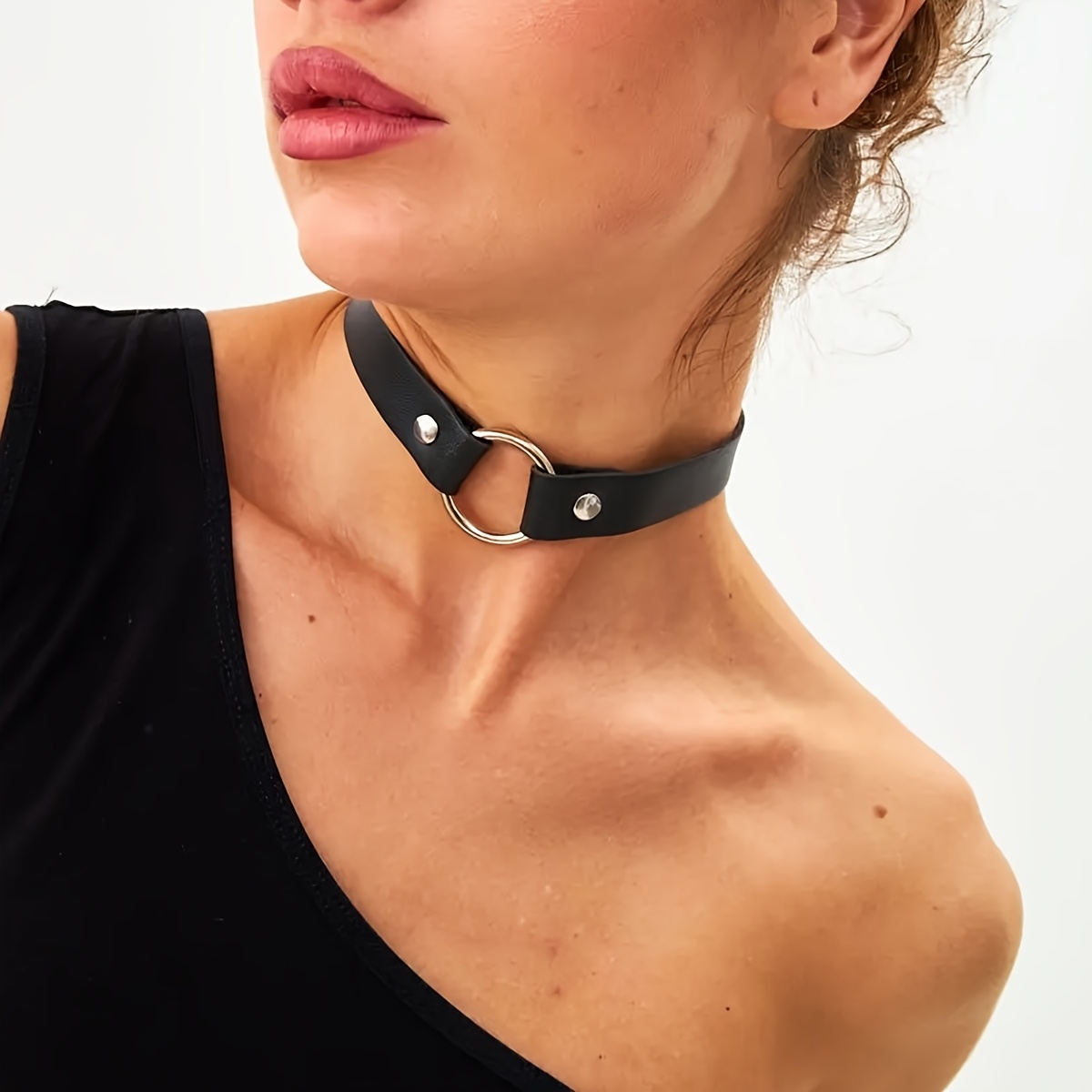 Garter Belt Set - Fashion Bondage Lingerie Sexy Leather Collar