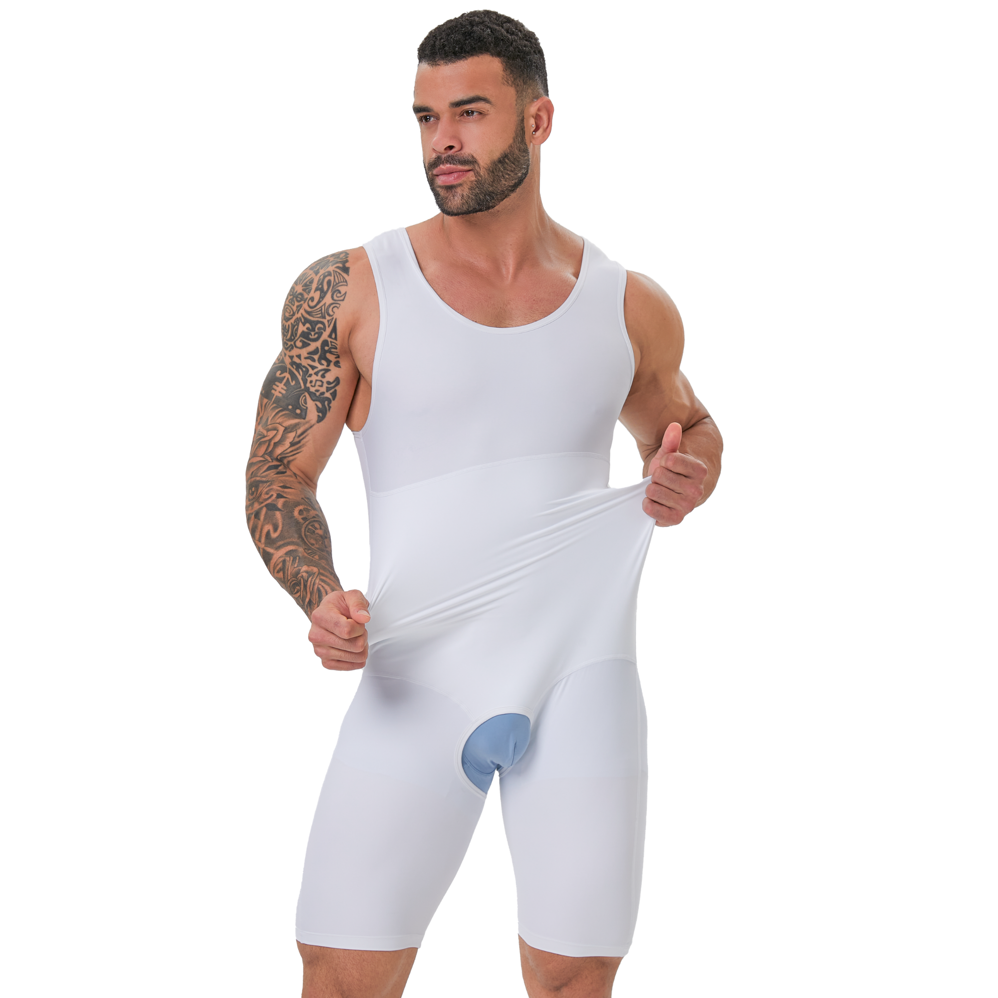 Men's Double Layer Tummy Contr - огляд і ціна Shapewear Bodysuit Firm