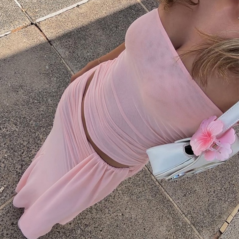 Tuularose Pink Long Dress 2-Pi - огляд і ціна Strapless Bra Backless