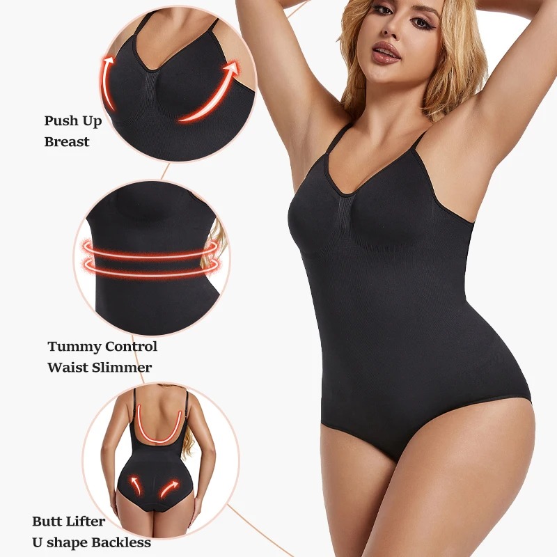 Womens Backless Bodysuits Seam - огляд і ціна Shapewear Bodysuit Firm