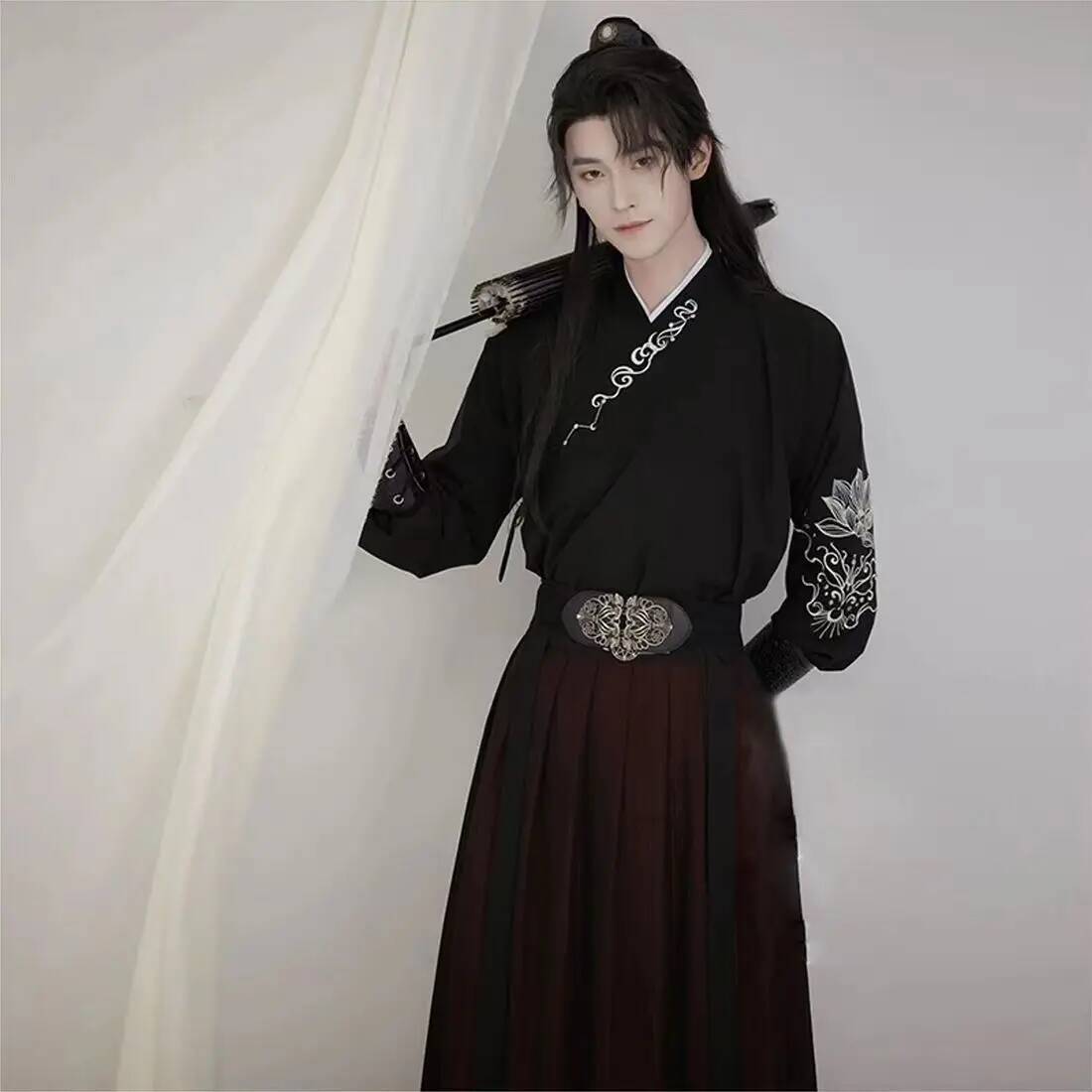 Ancient knight hanfu men women - огляд і ціна Robe Silk Women