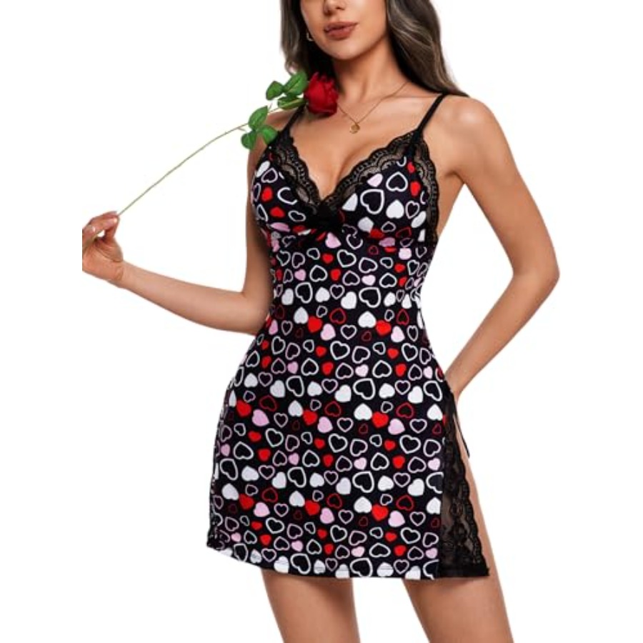 Night Gowns for Women V Neck L - огляд і ціна Babydoll Chemise Night