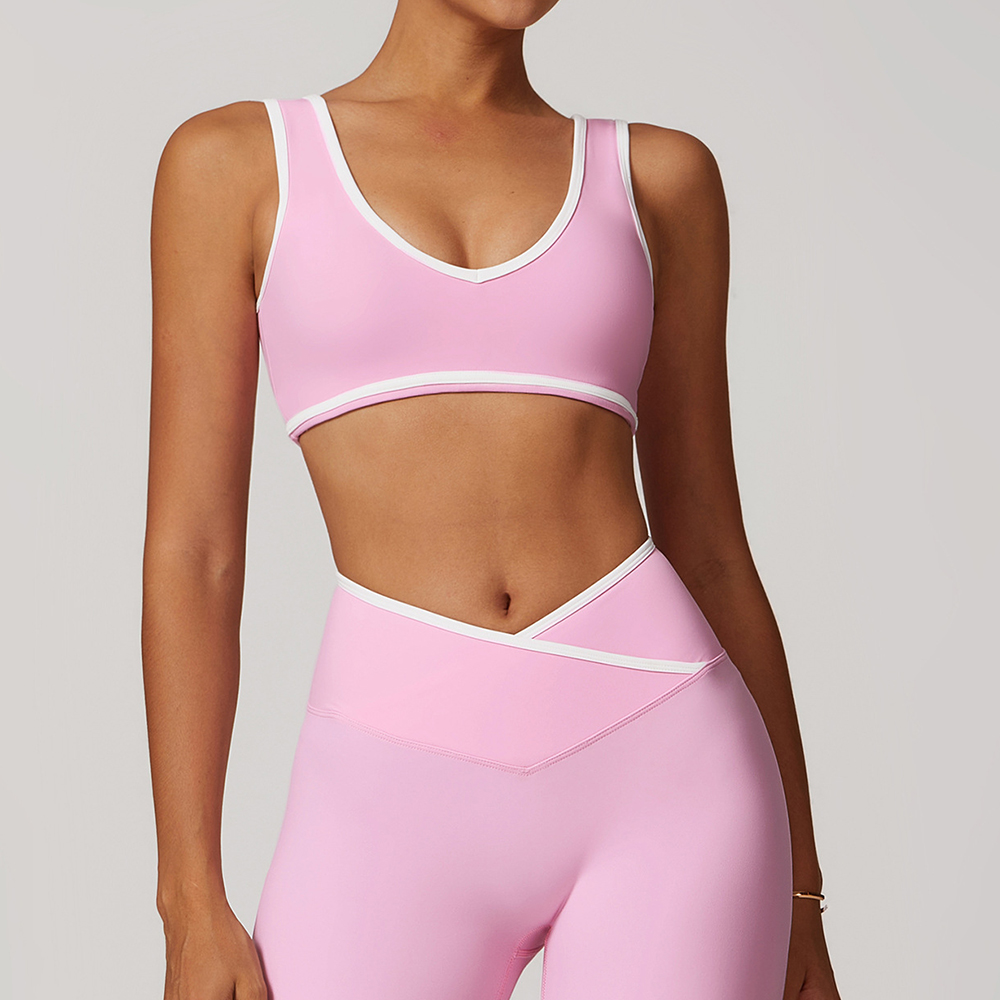 V-Neck Sports Bra Women Top Pu - огляд і ціна Push Up Bra Padded