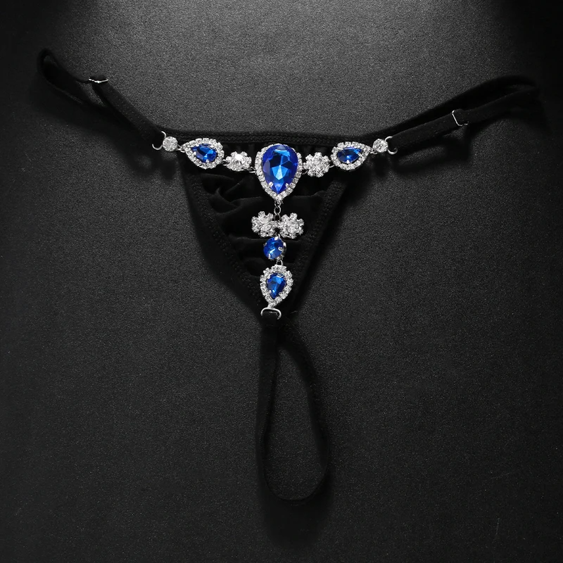 Fashion Blue Crystal Bikini Th - огляд і ціна Thong Bikini Women