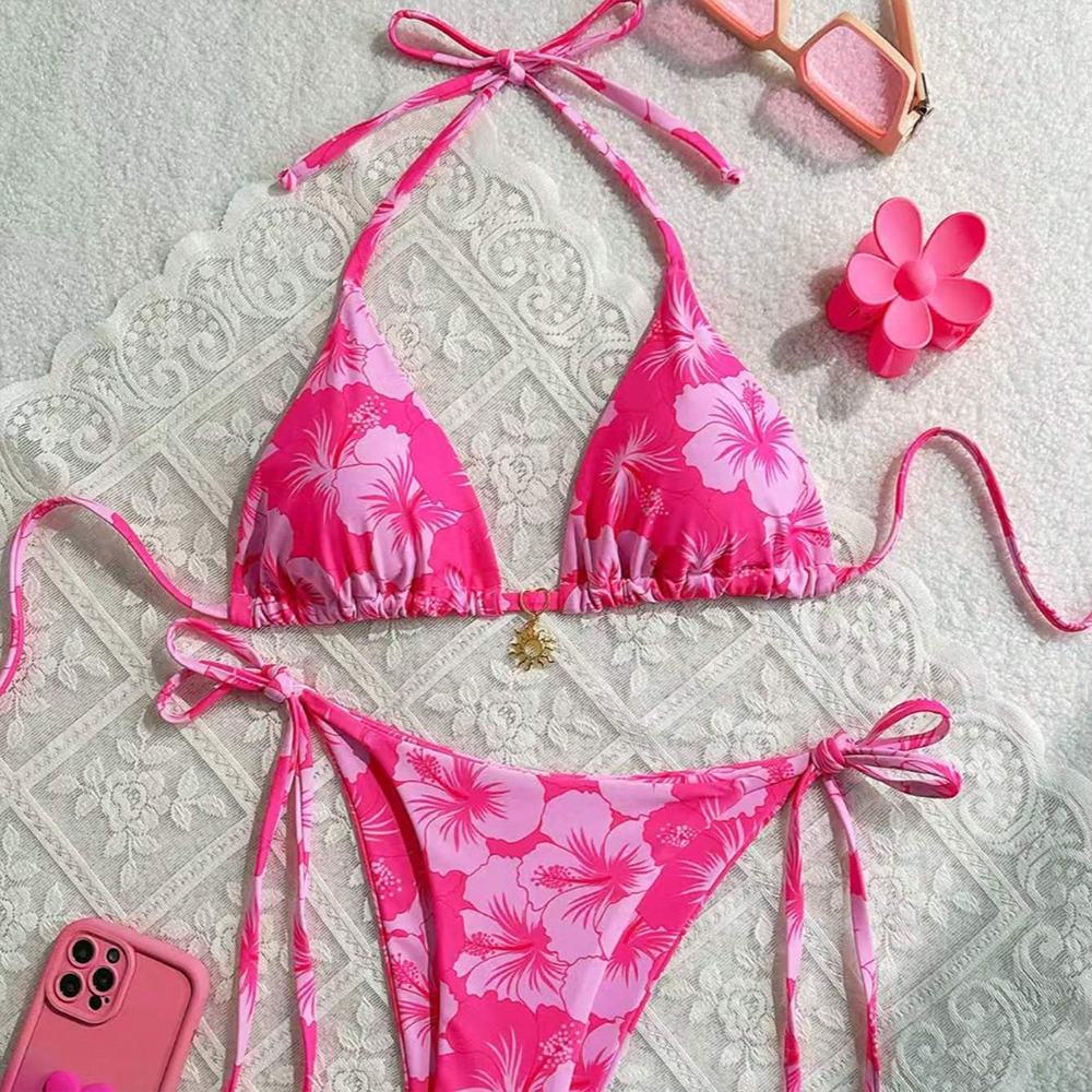 Women's Printed Vest Bikini+Th - огляд і ціна Thong Bikini Women