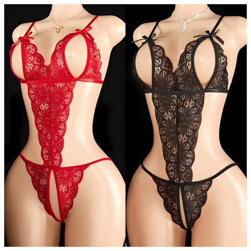 Open Bra Lingerie Set Erotic U - огляд і ціна Bodystocking Fishnet