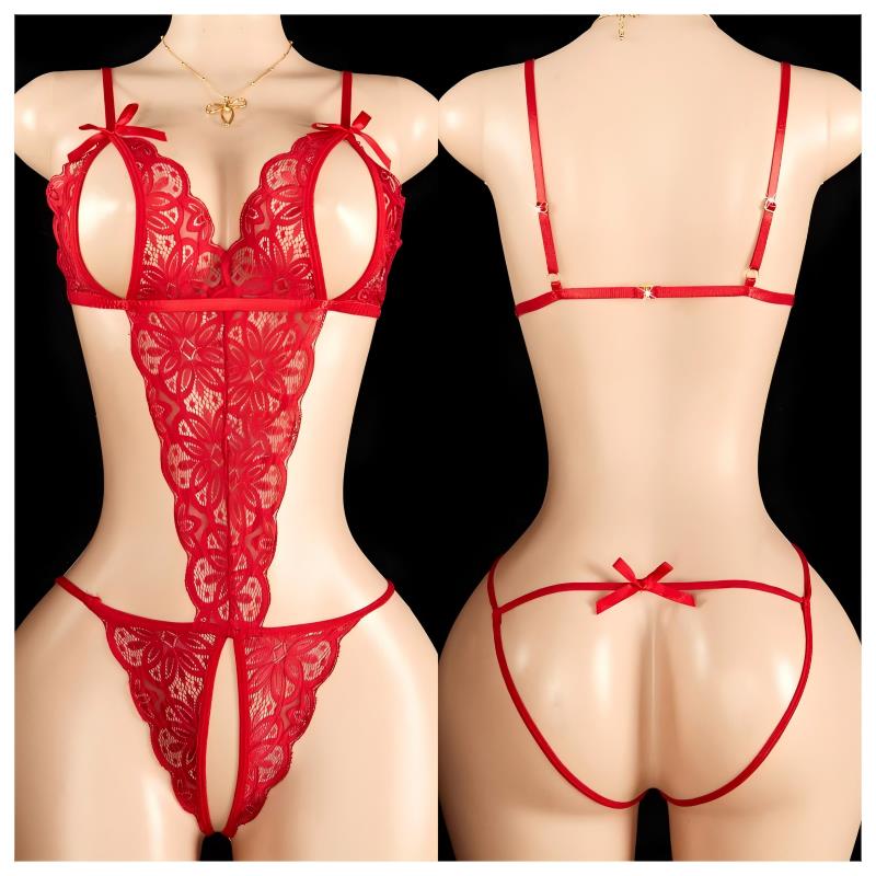 Open Bra Lingerie Set Erotic U - огляд і ціна Bodystocking Fishnet