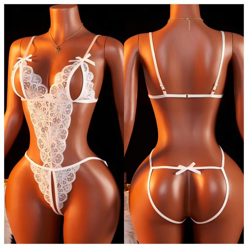 Open Bra Lingerie Set Erotic U - огляд і ціна Bodystocking Fishnet