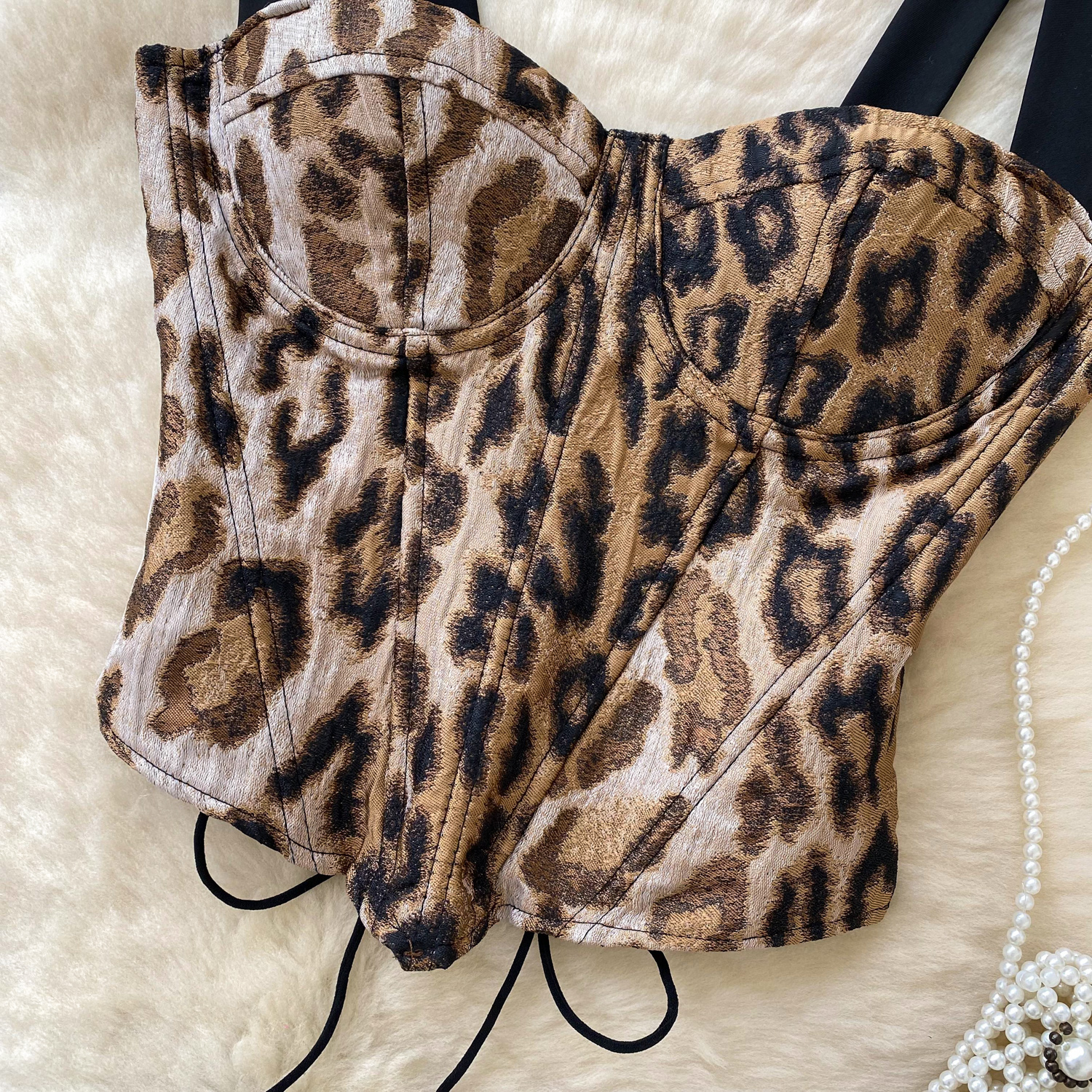 Foamlina 2025 New Tie Up Leopa - огляд і ціна Corset Waist Cinch