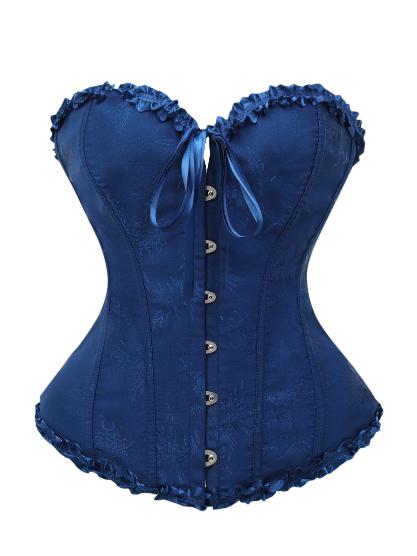 Dark blue jacquard lace edged  - огляд і ціна Corset Waist Cinch