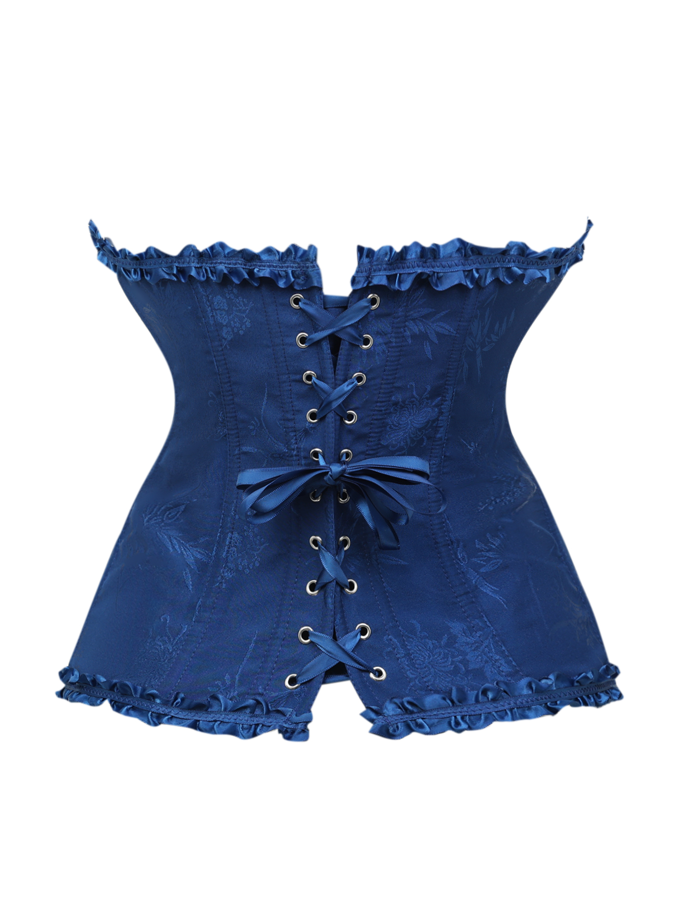Dark blue jacquard lace edged  - огляд і ціна Corset Waist Cinch