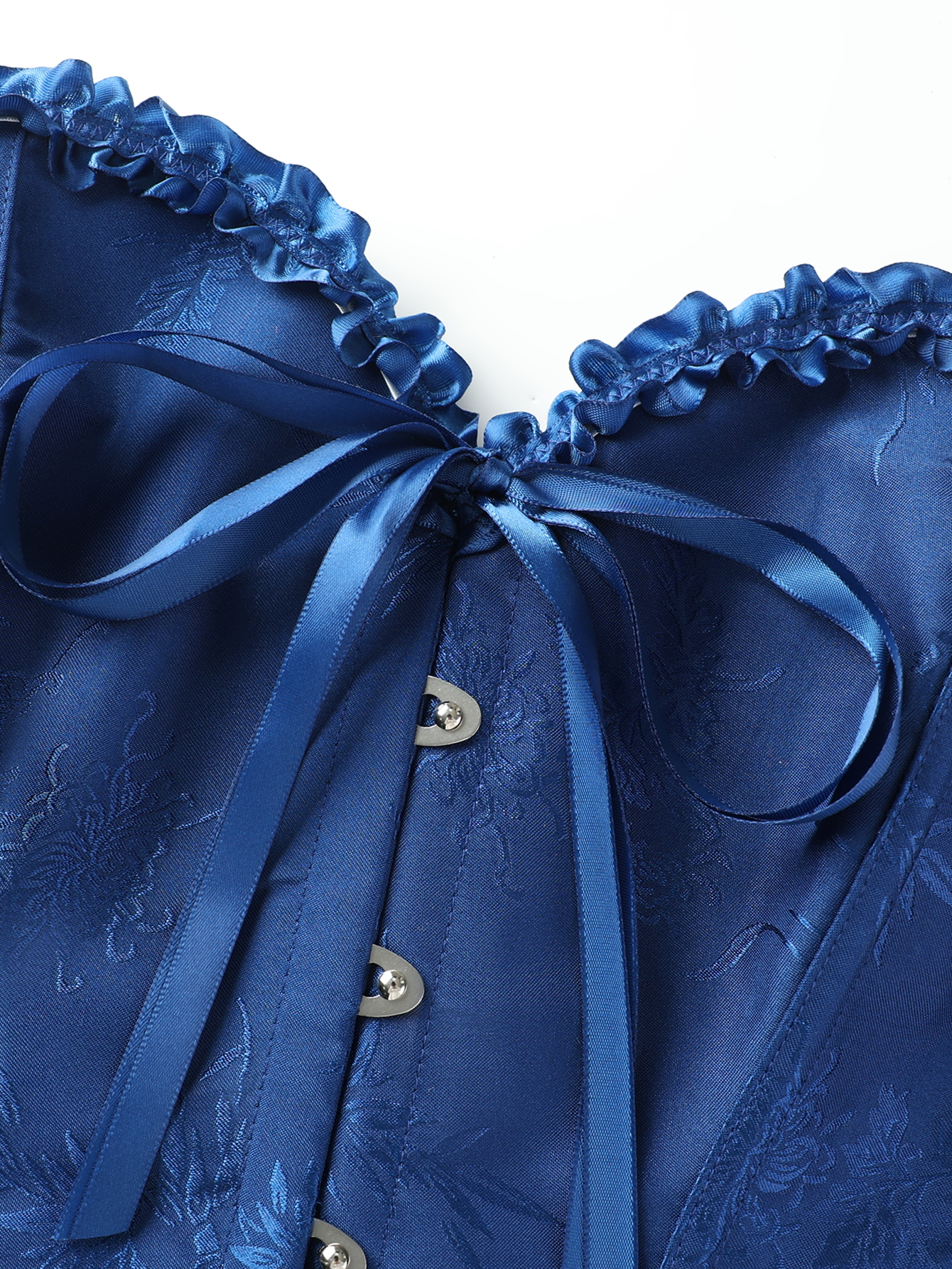 Dark blue jacquard lace edged  - огляд і ціна Corset Waist Cinch