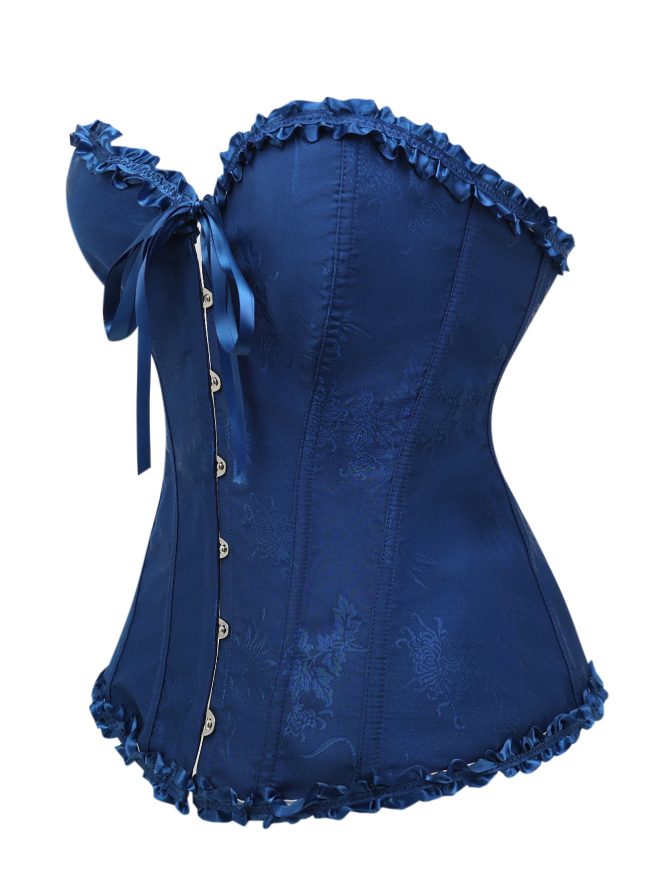 Dark blue jacquard lace edged  - огляд і ціна Corset Waist Cinch